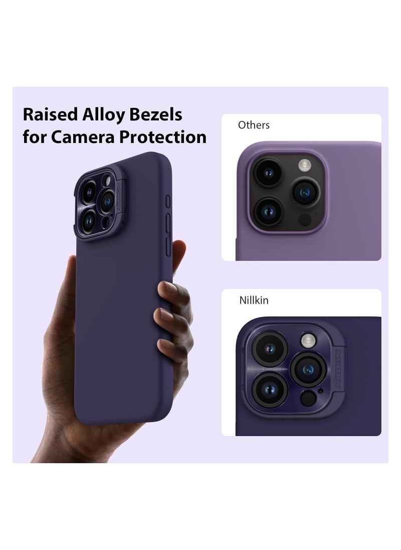 Nillkin - iPhone 15 Pro Max Case, Compatible with MagSafe, Built-in Metal Camera Invisible Stand Case, Drop Protection, Silicone Magnetic Phone Case for iPhone 15 Pro Max Green - Image 1