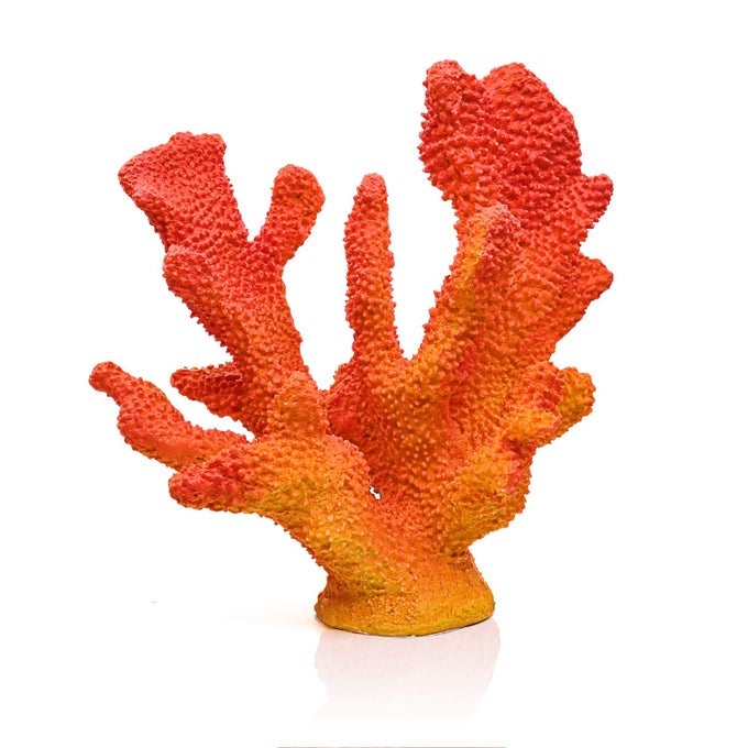 ORANGE SHADES ARTIFICIAL BEACH CORAL COASTAL DECOR RESIN STATUE NAUTICAL DECORATIONS HAWAIIAN BEACH HOME BEDROOM PARTY CENTERPIECES FOR TABLES82