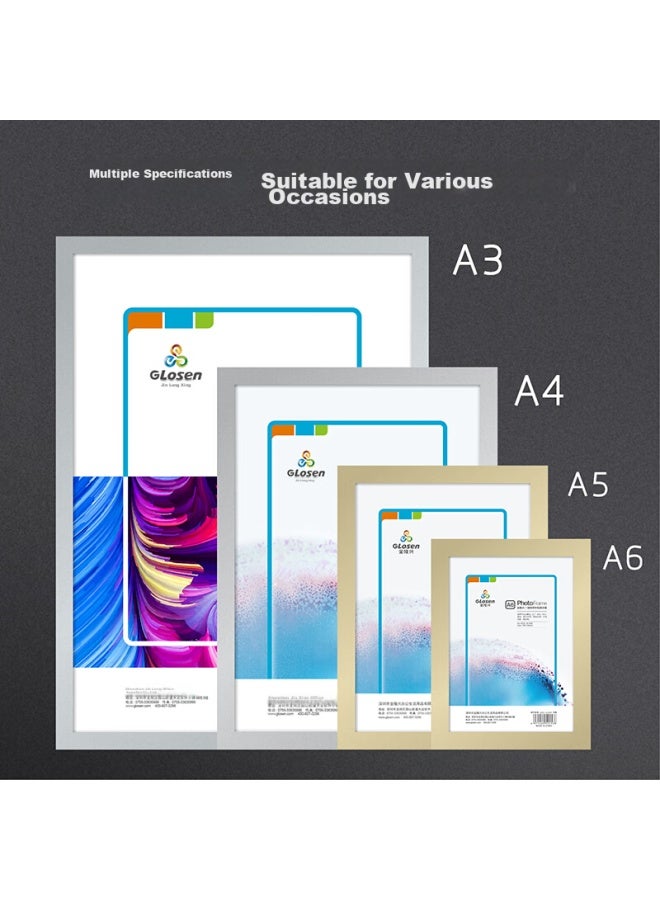 Jin Longxing Jinlongxing Business License Frame A4, Magnetic Display Sticker, Business License Copy Protective Cover Bulletin Board Sticker, 9329 Gold - Image 3