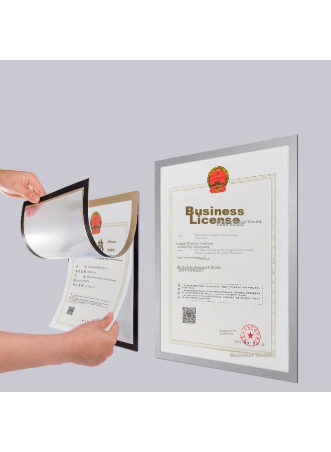 Jin Longxing Jinlongxing Business License Frame A4, Magnetic Display Sticker, Business License Copy Protective Cover Bulletin Board Sticker, 9329 Gold - Image 4