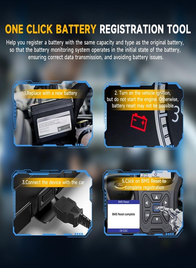 ANCEL FD700 All System OBD2 Scanner fit for Ford Vehicles Automotive Code Reader Diagnostic Scan Tool with SRS SAS Calibration Oil TPMS IQA EPB BMS DPF Regen EGR Reset - Image 4