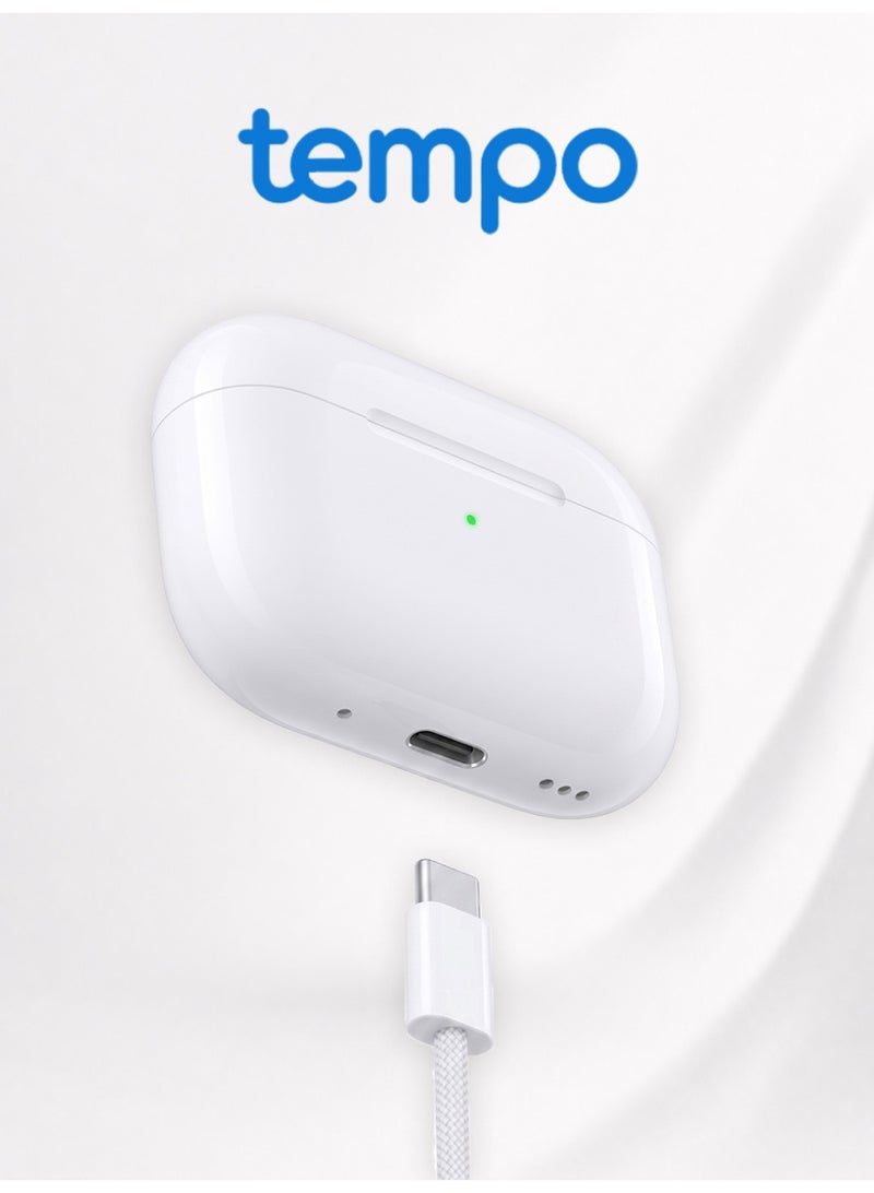 Tempo True Wireless In-Ear Earbuds, Adaptive Noise Cancellation, For Subway Office Gym Travel, Surround Stereo USB-C & Wireless Charging Earphones - Image 2
