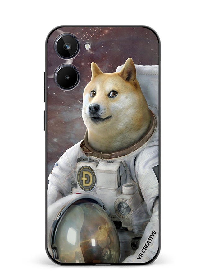 Protective Case Cover For Realme 10 Doge To Space Design Multicolour
