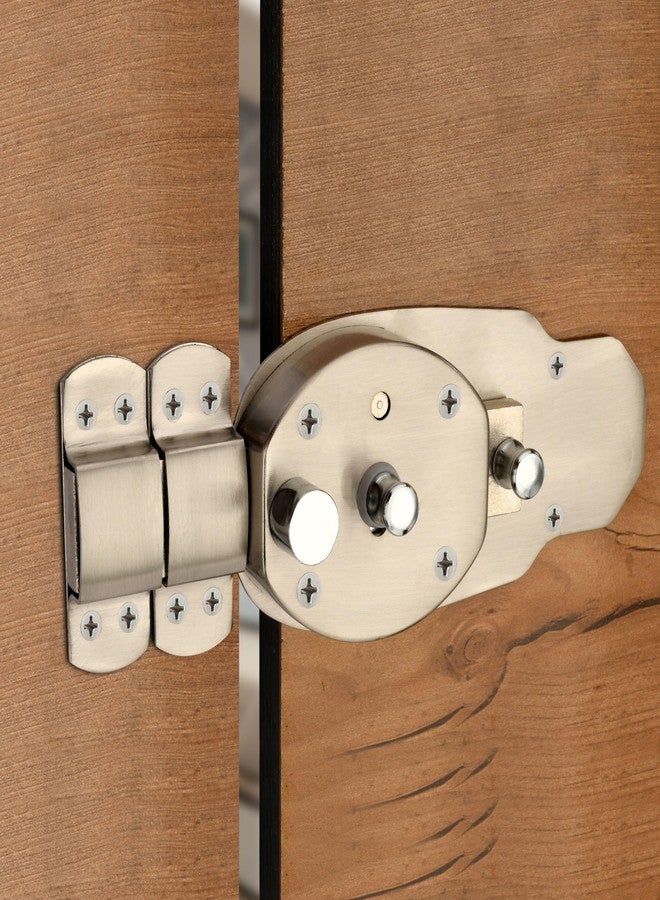 Duke Inter Lock 6 Turn Stainless Steel with Brass Ultra Keys | Suitable for Both Double Door & Single Door | Door Width 25mm - 45mm | Easy Installation |Strong & Durable | GL-2058 SS - Image 1