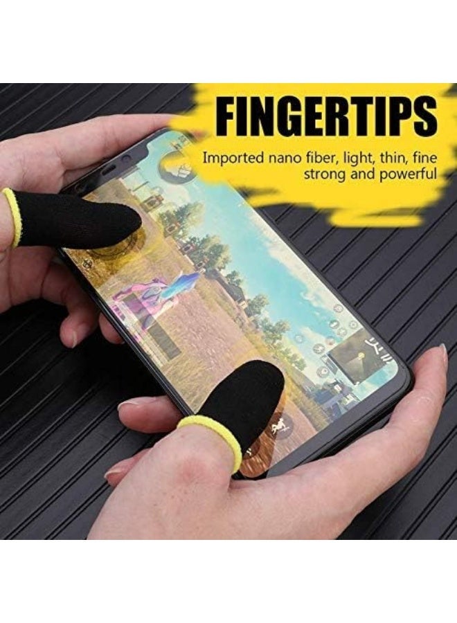 Anti-slip, sweat-absorbing thumb finger cover for PUBG, mobile, and gaming touchscreens (2 pairs) (4 pieces) - Image 2