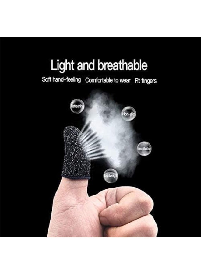 Anti-slip, sweat-absorbing thumb finger cover for PUBG, mobile, and gaming touchscreens (2 pairs) (4 pieces) - Image 4