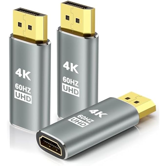 rayihni 3PACK DISPLAYPORT TO HDMI ADAPTER 4K60HZ - Image 1