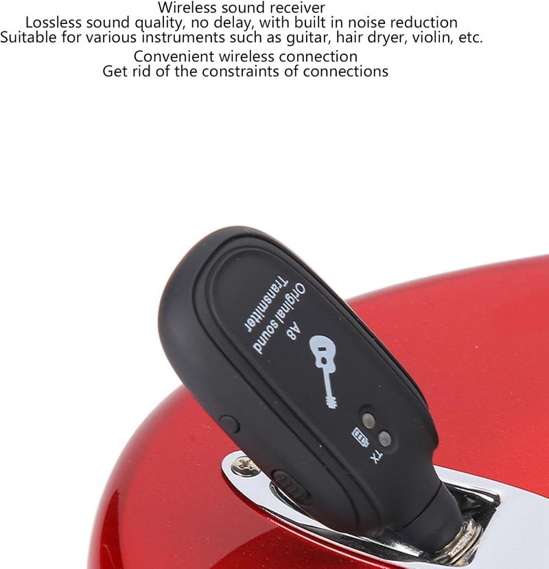 Electric Guitar Transmitter Receiver Set 6.35mm Rechargeable Guitar System for Bass Violin - Image 3