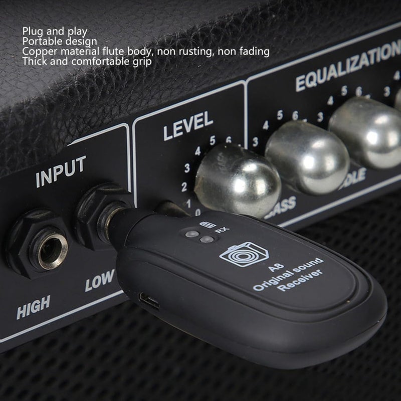Electric Guitar Transmitter Receiver Set 6.35mm Rechargeable Guitar System for Bass Violin - Image 5