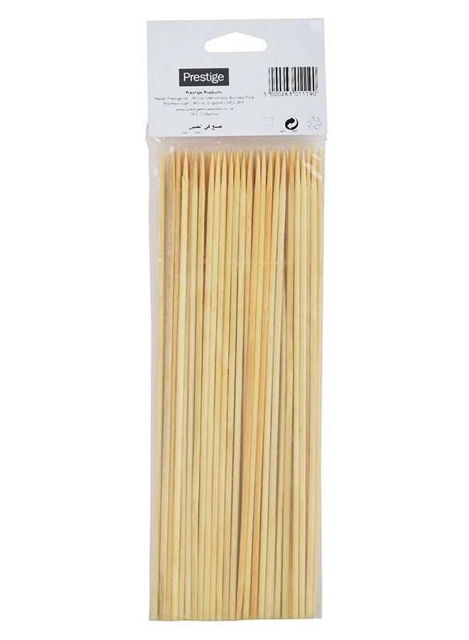 Prestige 80-Piece Wooden Skewers Brown 25cm - Image 2
