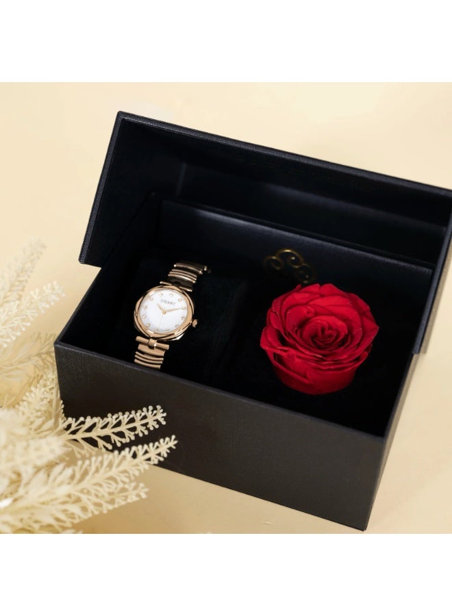 LIGANT Luxury Women's Stainless Steel Watch in Royal Gold - Elegant Modern Design - Rust Resistant Metallic Wristwatch for Events & Gala - Image 3