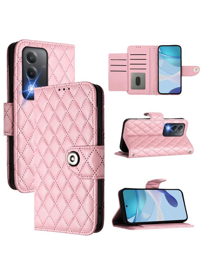 S-TOP Case For OPPO K12x 5G Global Rhombic Texture Flip Leather Phone Case with Lanyard - Image 1