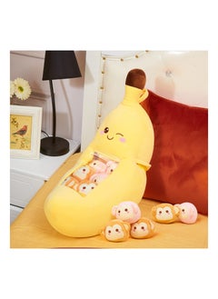 Y&D Cute Throw Pillow Stuffed, Kawaii Banana Plush Toy Shaped Stuffed Toys Removable Fluffy Creative Gifts for Teens Adults Birthday Party Supplies, 21.5''  - Image 1