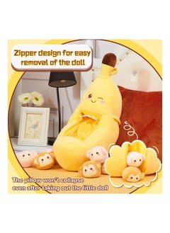 Y&D Cute Throw Pillow Stuffed, Kawaii Banana Plush Toy Shaped Stuffed Toys Removable Fluffy Creative Gifts for Teens Adults Birthday Party Supplies, 21.5''  - Image 3