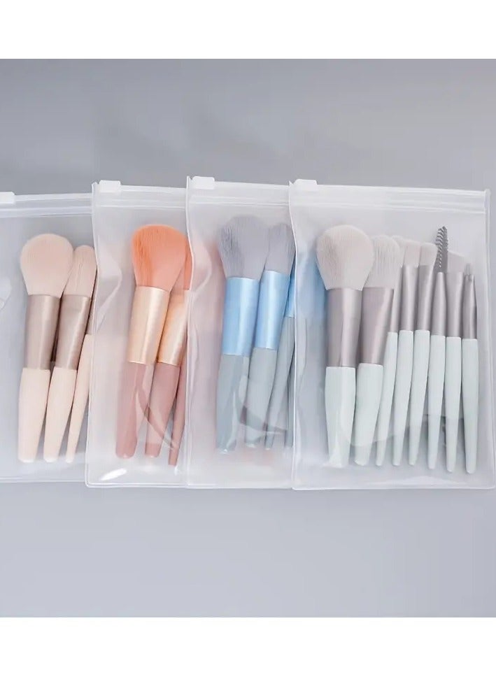 أوريتي مجموعة فرش مكياج صغيرة محمولة مكونة من 8 قطع مع حقيبة تخزين، شعر ناعم ممشط لأساس ظلال العيون وأدوات تجميل أكثر عملية - Image 2