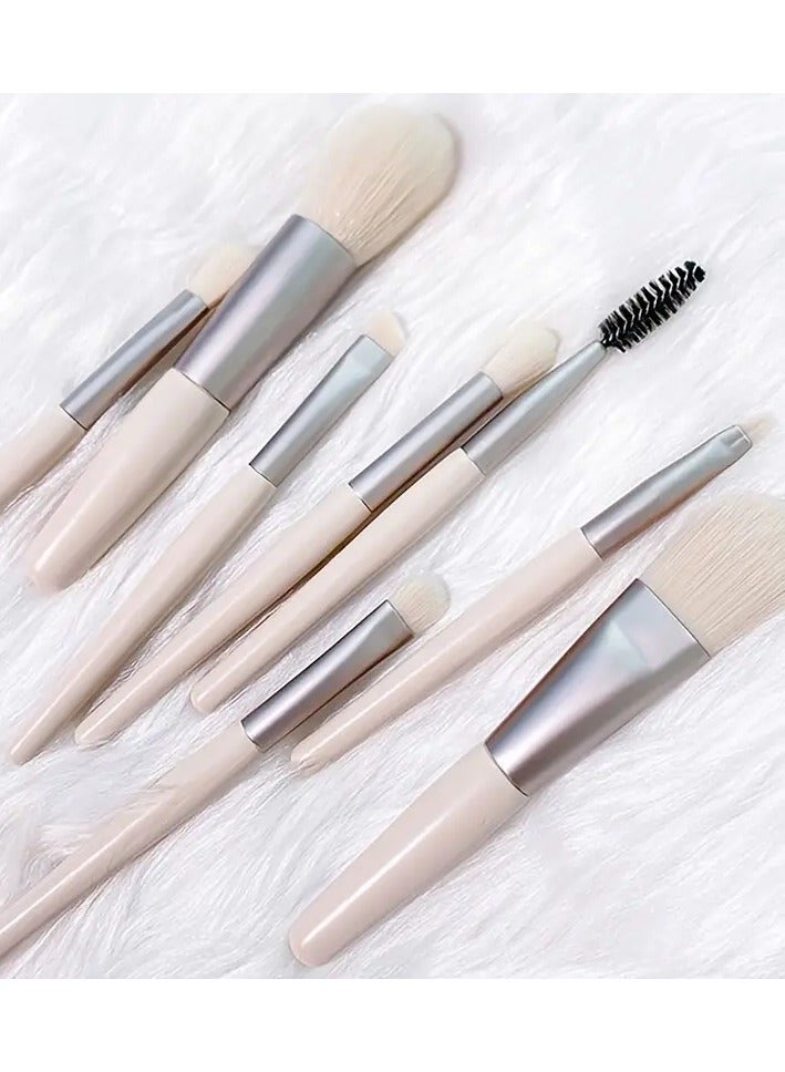 أوريتي مجموعة فرش مكياج صغيرة محمولة مكونة من 8 قطع مع حقيبة تخزين، شعر ناعم ممشط لأساس ظلال العيون وأدوات تجميل أكثر عملية - Image 5