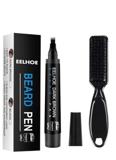 Beard Pencil Filler For Men, Natural Beard Pen, Waterproof & Long Lasting(BLACK)