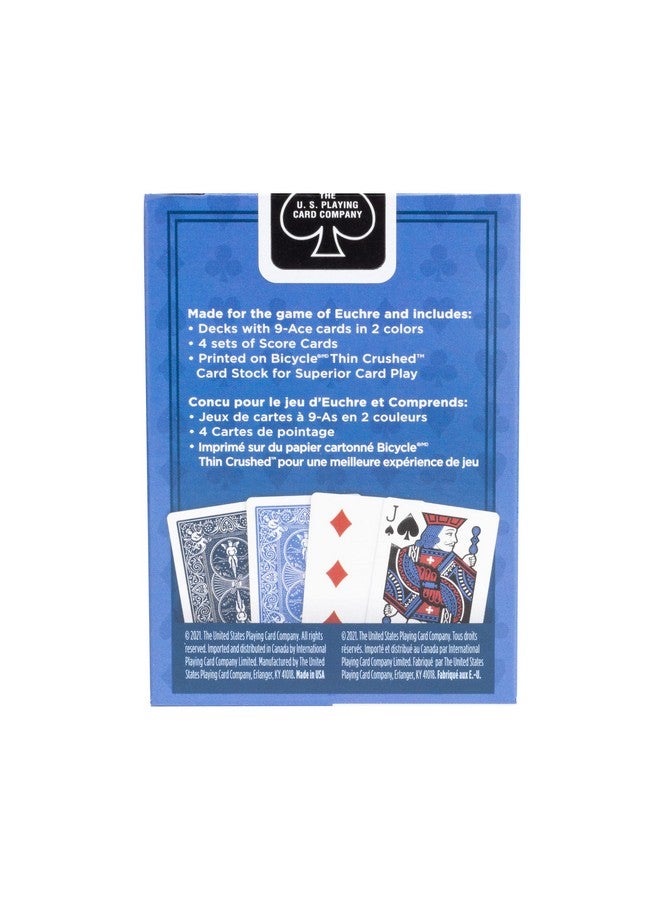 Bicycle Bicycle Euchre Playing Card Deck - 9 Through Ace - Double Deck, Blue - Image 4