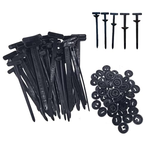 BOVVSKY Nylon Universal Cable Tie Buckle, Locking Zip Ties Holder with Pin & Button Design, Suitable for Car Daily Auto Fixing (50PCS) - Image 1