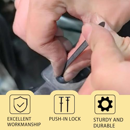 BOVVSKY Nylon Universal Cable Tie Buckle, Locking Zip Ties Holder with Pin & Button Design, Suitable for Car Daily Auto Fixing (50PCS) - Image 3