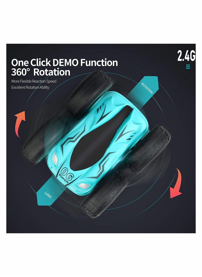 SYOSI Mini Stunt RC Cars Toy 4WD 2.4Ghz Remote Control Car Double Sided Rotating Vehicles 360 Degree Roll Charging Fall Resistant Toy Car for Boys And Girls Birthday  - Image 5