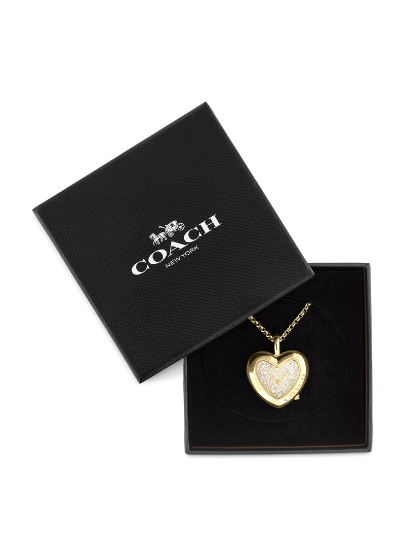 COACH Heart & Tearose Watch Necklace  - Image 2