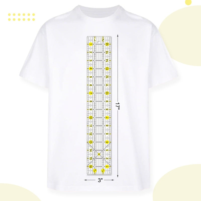 VPVPV Quilting Ruler, 8 Piece Acrylic Quilting Templates, Sewing Ruler, Fabric Cutting Ruler with Non-Slip Rings, Quilting and Sewing (6"x17", 3"x17", 2"x16", 1.5"x12", 1"x12", 1"x6", 8"x3") (Yellow) - Image 3