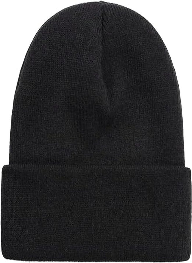 PENYAN School Winter Woolen Cap Beanies Warm Cold Weather Beanie Hats for Boys or Girls Black - Image 1