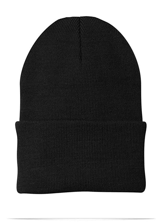 PENYAN School Winter Woolen Cap Beanies Warm Cold Weather Beanie Hats for Boys or Girls Black - Image 5