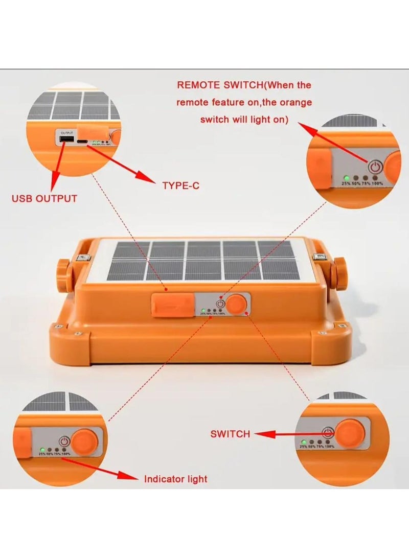 TAP FOG 600W PORTABLE RECHARCHEABLE LED LIGHT WITH SOLAR PANEL - WITH POWER BANK  USB MOBILE CHARGING ,, FOR CAMPING , PICNIC , CARAVAN  - Image 3