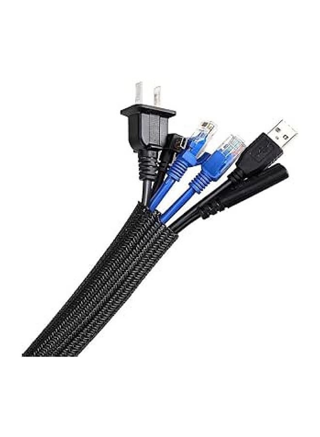 Flame Retardant Self-Rolling Textile Sleeving Wire Protective Cover Self-Rolling Braided Tube - Image 1