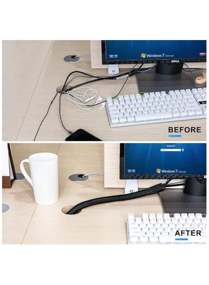 Flame Retardant Self-Rolling Textile Sleeving Wire Protective Cover Self-Rolling Braided Tube - Image 4