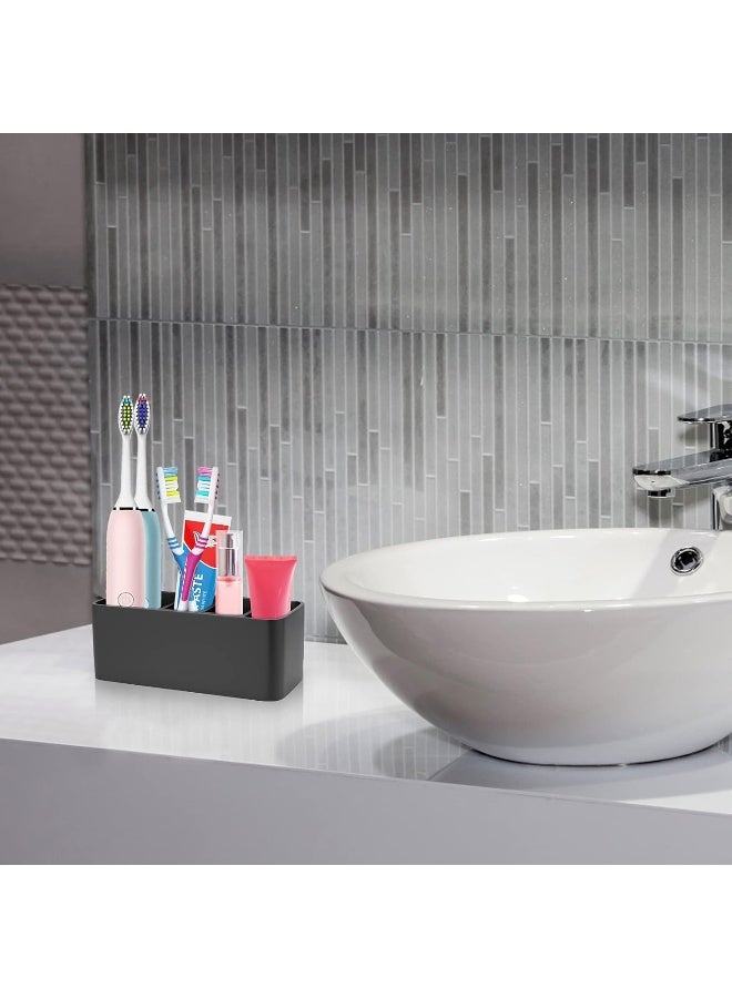 SZYRL SZYRL Toothbrush Holder for Bathrooms Toothpaste Holder Stand Bathroom Organizer for Toothbrush Makeup Brushes Holder (Black)  - Image 4
