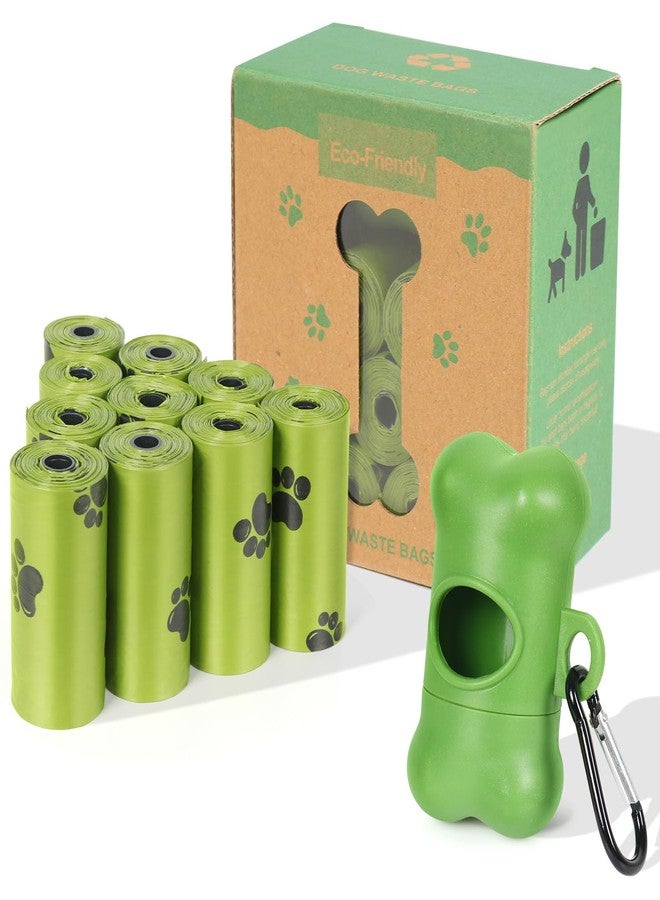 INNOLIFE Biodegradable Dog Poop Bag, 150 Counts Dog Poop Bag Rolls with Dispenser, Scented Leak Proof Pet Waste Bag, Green Dog Bags for Poop - Image 1