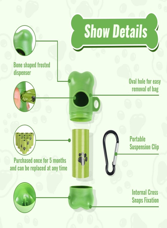 INNOLIFE Biodegradable Dog Poop Bag, 150 Counts Dog Poop Bag Rolls with Dispenser, Scented Leak Proof Pet Waste Bag, Green Dog Bags for Poop - Image 4