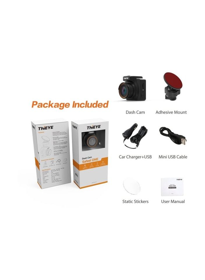 ThiEYE 1080P Dash Cam Car DVR Camera Recorder Full HD 1.5" Screen 170° Wide Angle Wi-Fi Connection G-Sensor Loop Recording WDR - Image 5