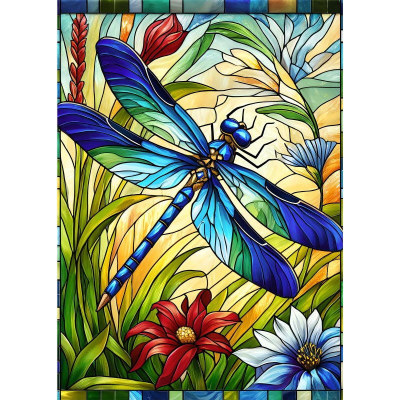 Hopgo 1000 Pieces Puzzles for Adults Colorful Stained Glass Dragonfly Jigsaw Puzzles for Family Game Puzzles Lover 275x196 - Image 3