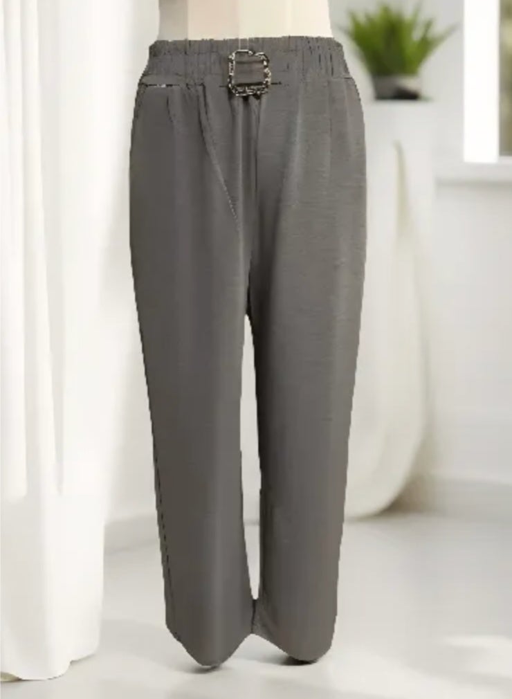 Straight Pants for Women Trousers Drape Loose Casual Wide Leg Pants with Pocket Free Size - Image 1