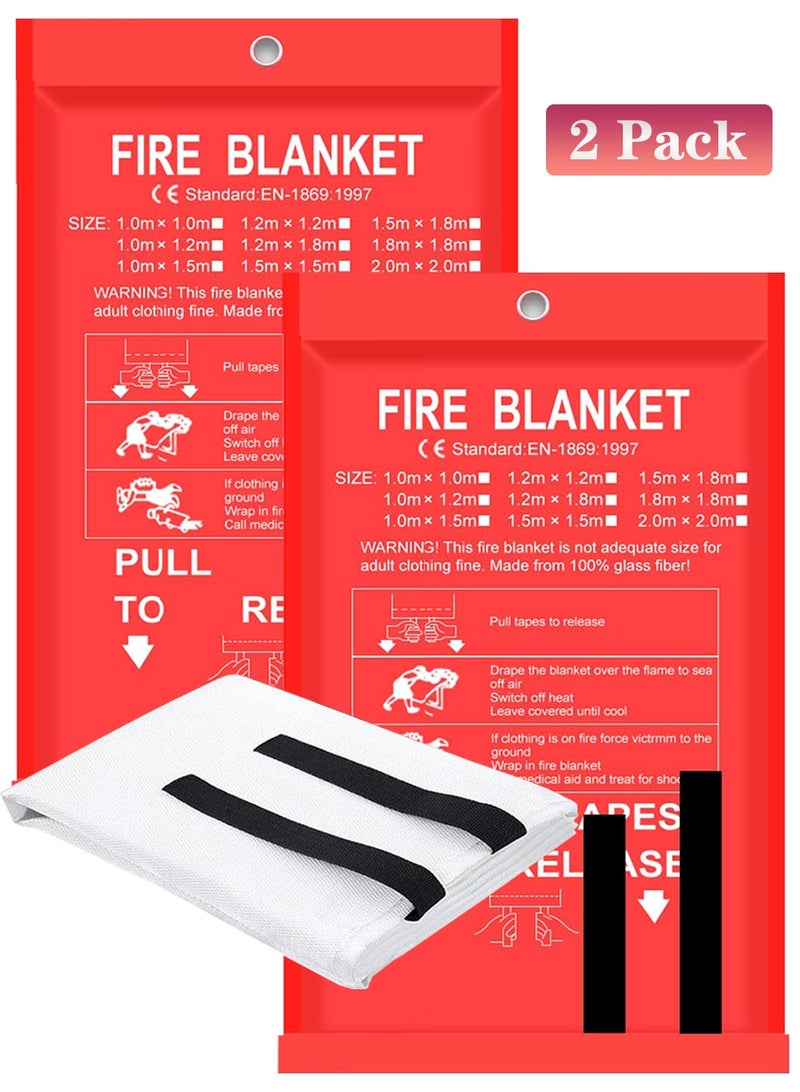 SANMUGEED Emergency Fire Blanket 40" x 40" Fiberglass Fire Blanket Emergency Survival Safety Supplies for Home Kitchen School Office Warehouse Fireplace Car Gas Station - Image 1