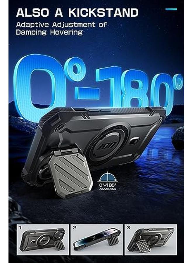 SupCase Ub Mag Xt For Iphone 15 Iphone 14 Iphone 13 Case 6.1" With Camera Cover Compatible With Magsafe Heavy Duty Rugged Case With Built In Kickstand Black  - Image 4