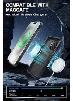 SupCase Ub Mag Xt For Iphone 15 Iphone 14 Iphone 13 Case 6.1" With Camera Cover Compatible With Magsafe Heavy Duty Rugged Case With Built In Kickstand Black  - Image 5