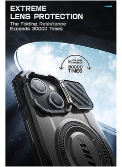 SupCase Ub Mag Xt For Iphone 15 Iphone 14 Iphone 13 Case 6.1" With Camera Cover Compatible With Magsafe Heavy Duty Rugged Case With Built In Kickstand Black  - Image 3