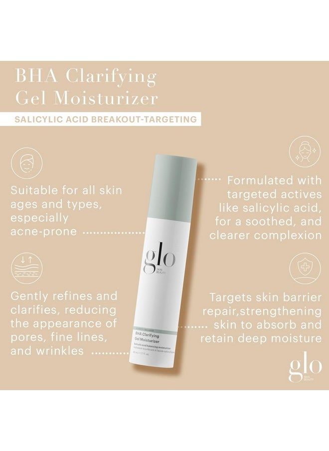 جلو سكن بيوتي Bha Clarifying Gel Moisturizer مرطب وجه خالي من الزيوت للبشرة الدهنية وحب الشباب مع حمض الساليسيليك لتنقية وتوازن تقليل ظهور المسام  - Image 2