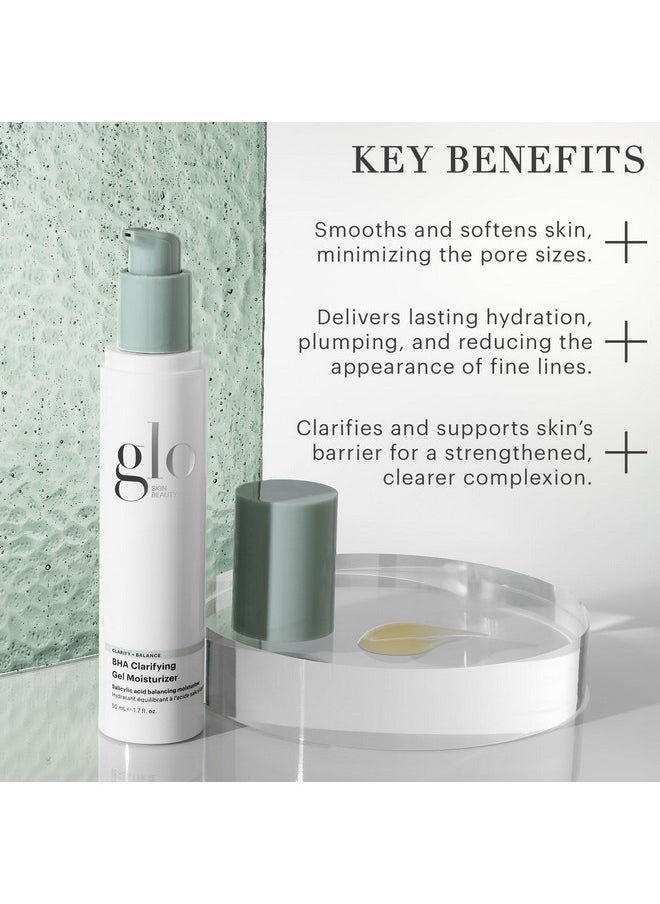 جلو سكن بيوتي Bha Clarifying Gel Moisturizer مرطب وجه خالي من الزيوت للبشرة الدهنية وحب الشباب مع حمض الساليسيليك لتنقية وتوازن تقليل ظهور المسام  - Image 4