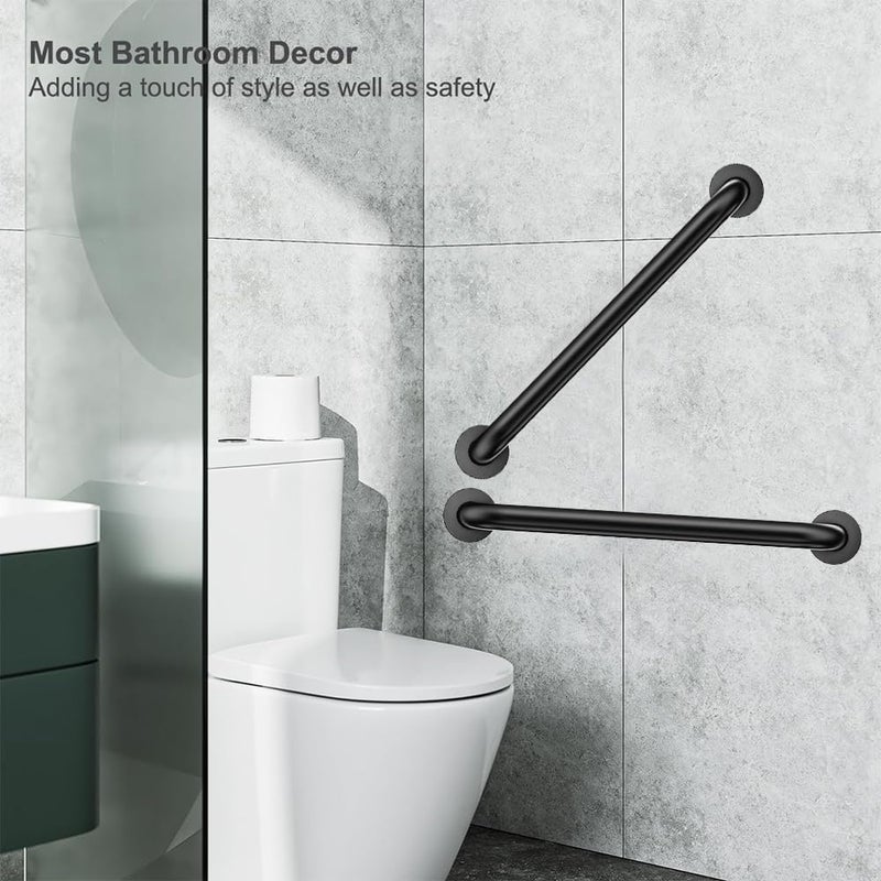 ATDORO 2 Pack Grab Bar, 60cm Stainless Steel Bathroom Grab Bar Heavy Duty Shower Handle Bath Handle,For Bathtubs And Showers, Toilet, Safety Shower Handles For Elderly, Disabled, Injury - Image 5