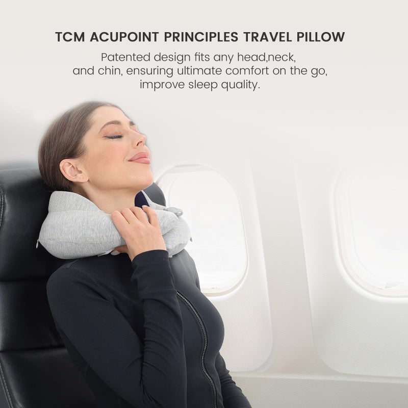 Keemall Inflatable Travel Pillow, Upgraded Travel Neck Pillow for Airplane Neck Support Sleeping - 3rd Generation, Double Comfort Plane Pillow - Portable Travel Essentials - Image 5