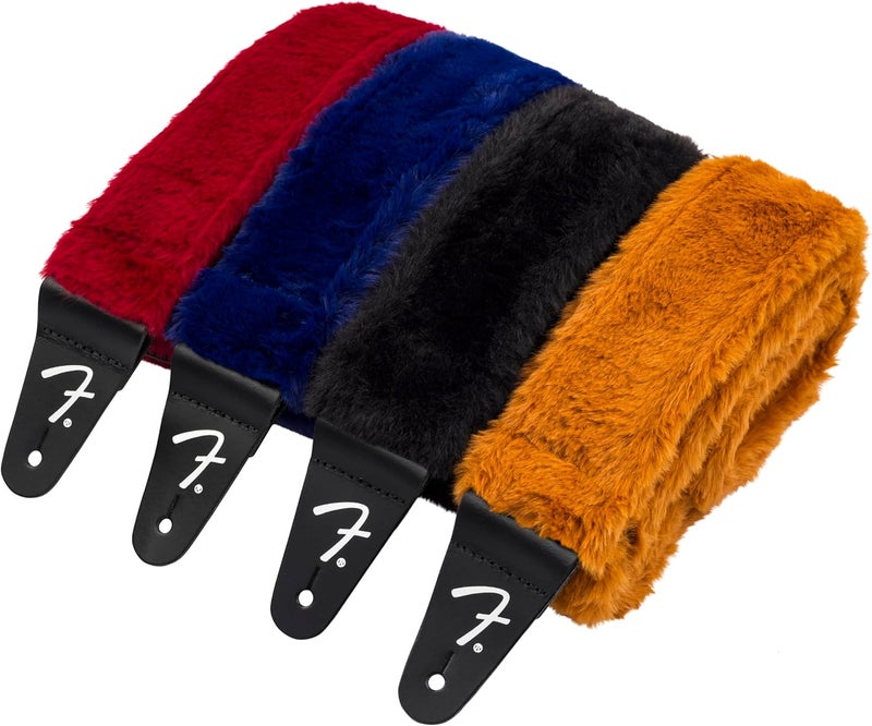 Fender Poodle Plush Blue Guitar Strap - Image 3