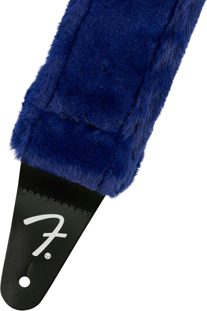 Fender Poodle Plush Blue Guitar Strap - Image 2