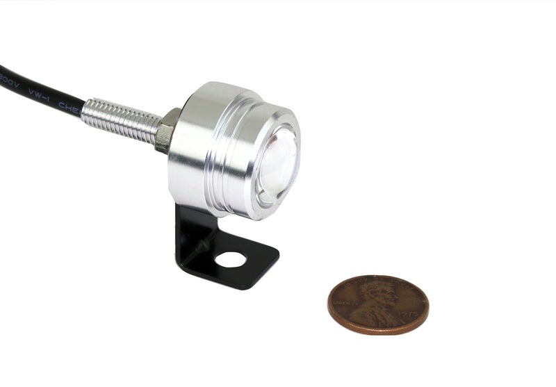 PilotLights Tiny LED Spotlight - 1 Watt High Power LED - 1" Diameter - 100 Lumen - Waterproof - Cool White - 10 to 30VDC - Image 2
