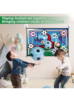 HaHaHai Toy Soccer Ball Game Set,Outdoor Soccer Ball Game for Kids and Adults, Soccer Ball Set with 1 Flannel Soccer Goal, 2 Footballs, 4 Sticky Hooks, 4 Black Ribbons and 2 Ground Stakes  - Image 4
